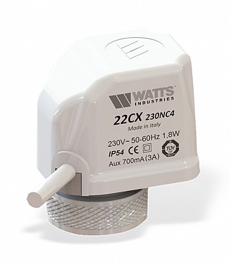 Привод термоэлектрический Watts 22CX230NC2 нормально закрытый 230В (22CXNC)