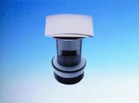 Выпуск с квадратной пробкой тип - "кнопка" с контргайкой и переливом; высота 90мм; цвет - хром (MAP CW60SQ-CB)